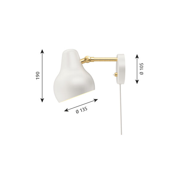 VL38 Wall Lamp, white VL38 Wall Lamp, white, Louis Poulsen