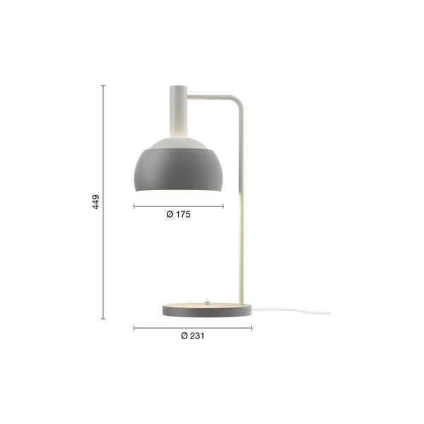 FJ Elements Table Lamp, original grey FJ Elements Table Lamp, original grey, Louis Poulsen