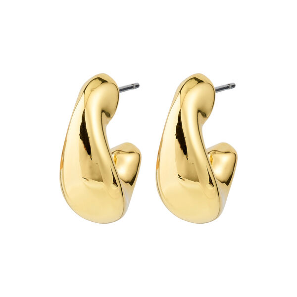 JENNINGS hoop earrings, gold plated, Pilgrim