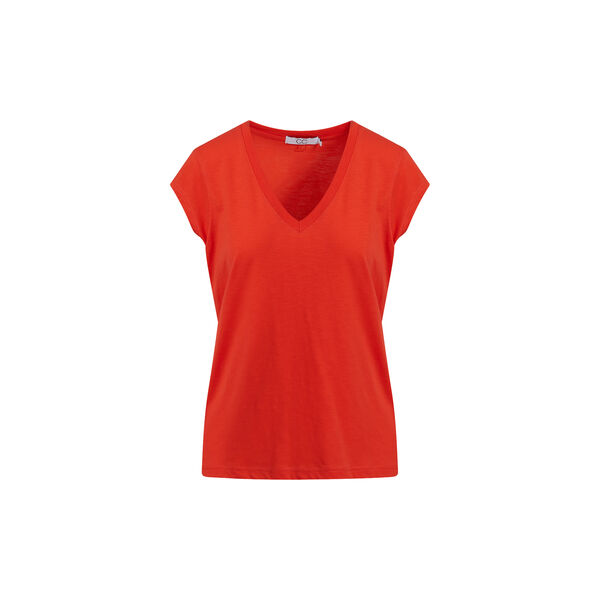 CC Heart Basic V-neck T-shirt, red lips, Coster Copenhagen