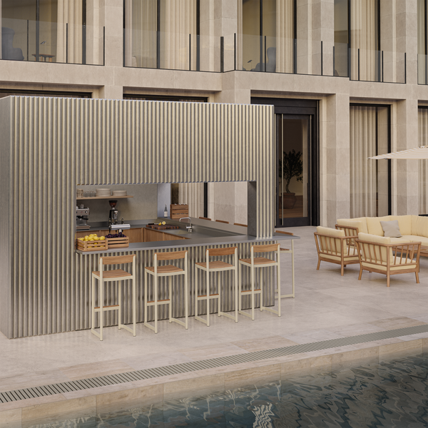 Pelagus Counter Stool, light ivory, Fritz Hansen