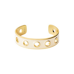 EYELET Bracelet Thin, sand white, bangle up