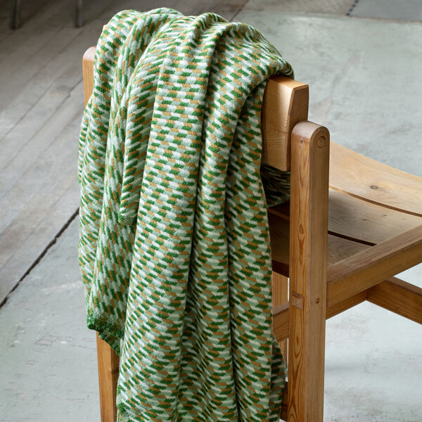 MIMI Throw, espens green, R&oslash;ros Tweed