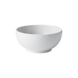 White Fluted Half Lace Bowl 110 cl, Royal Copenhagen