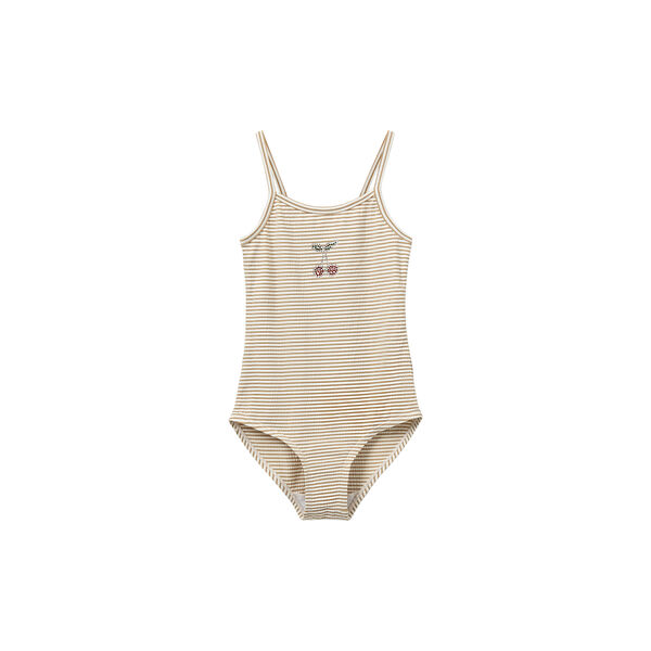 PollyKB Swimsuit, warm stone stripe, Sofie Schnoor