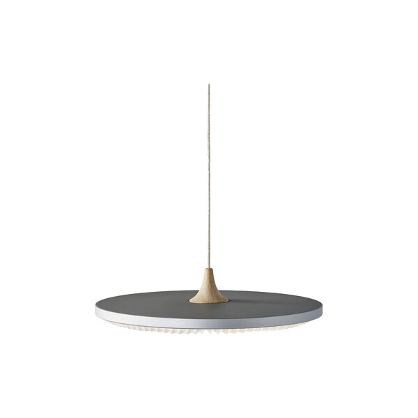 Soleil Pendant with Paper Shade, silver cloud/oak, LE KLINT