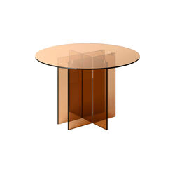 Anouk Glass Table, brown transparent, Westwing Collection