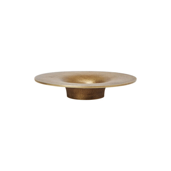 Soothe Block Candle Holder, brass, Ferm Living