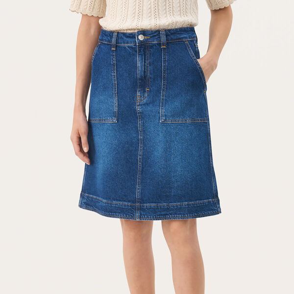 TammiePW Skirt, medium dark blue denim TammiePW Skirt, medium dark blue denim, Part Two