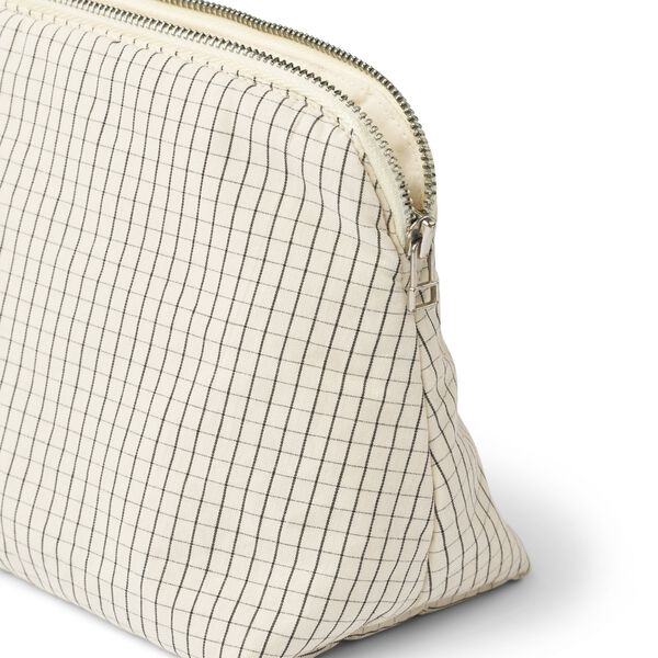 CELIA MINI TOILETRY BAG, creme black plaid, Studio Feder