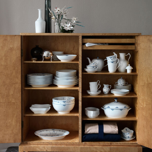 Blue Fluted Half Lace Dish 36.5 cm, Royal Copenhagen