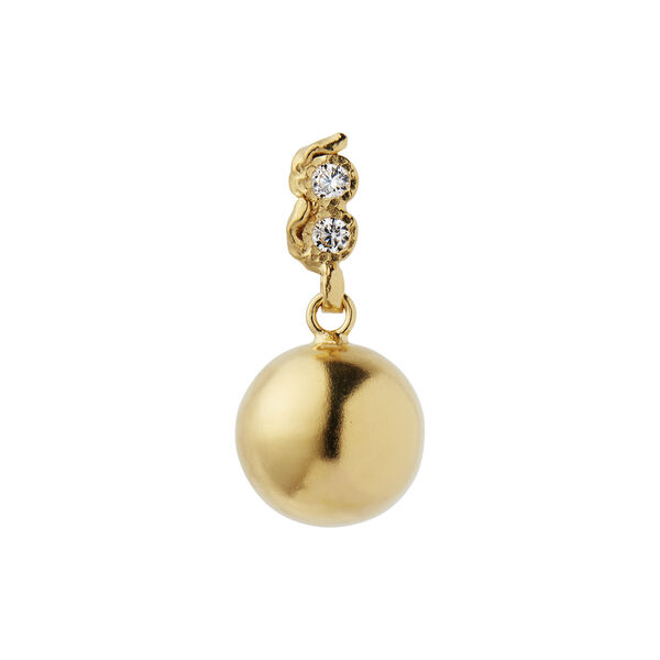 Twin Flow & Disco Ball Earring Single, gold, Stine A Jewelry