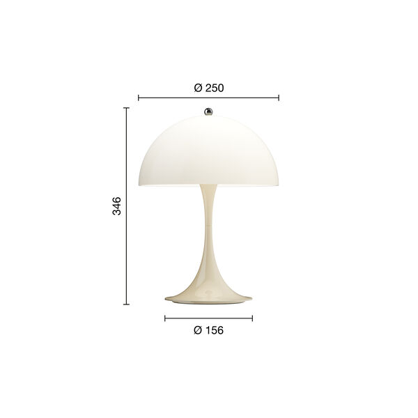 Panthella 250 Portable Table Lamp, opal beige Panthella 250 Portable Table Lamp, opal beige, Louis Poulsen
