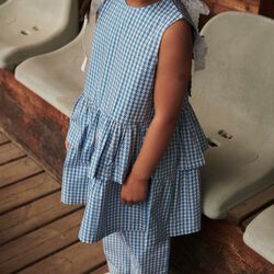 Houndstooth Dress w. Bow, Copenhagen Colors Organics