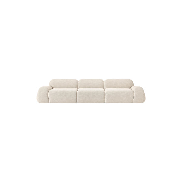 Wolke 4-seater Modular Sofa, boucl&eacute; light beige, Westwing Collection