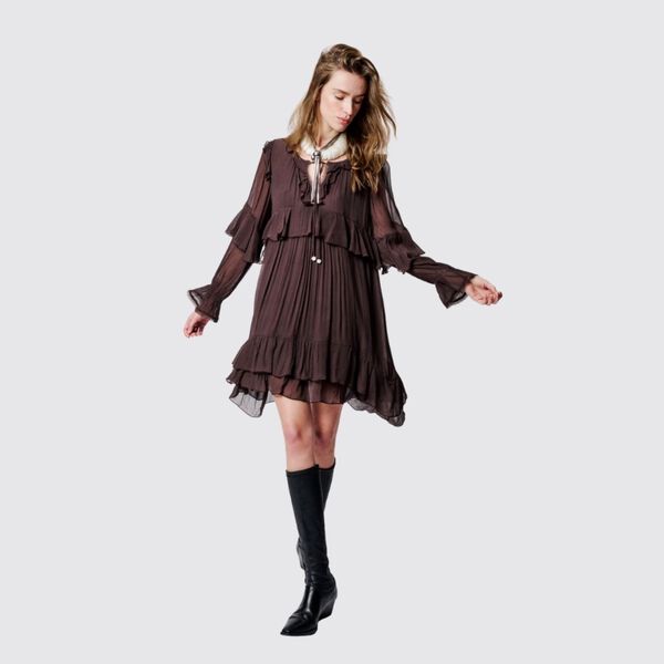 Elle Dress, black coffee, Moliin