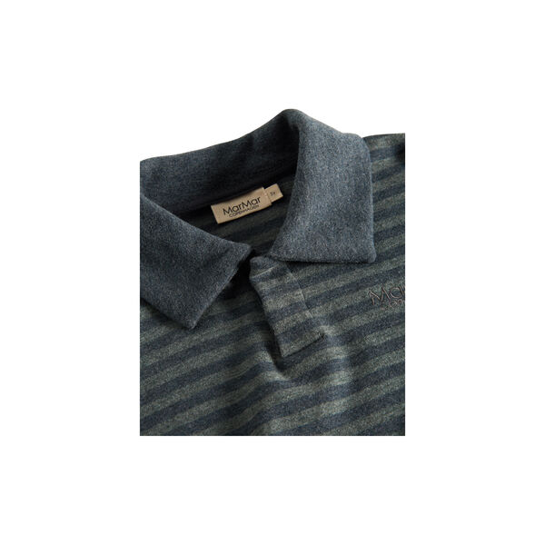 Thanos Polo Sweat, forest stripe mel., MarMar Copenhagen