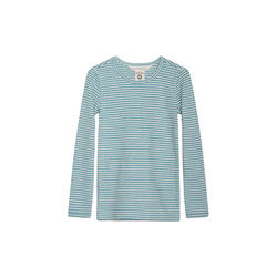 Slim Tee Stripe, nile/offwhite, Serendipity