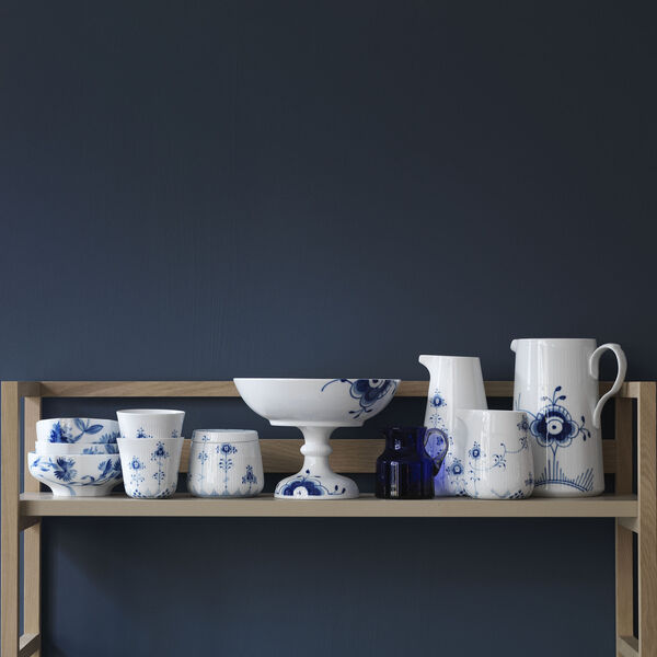 Blue Fluted Mega Bowl On Stand 80 cl, Royal Copenhagen