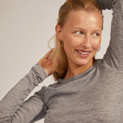 EDDY recycled organic shaped maxi hoops, gold-plated, Pilgrim