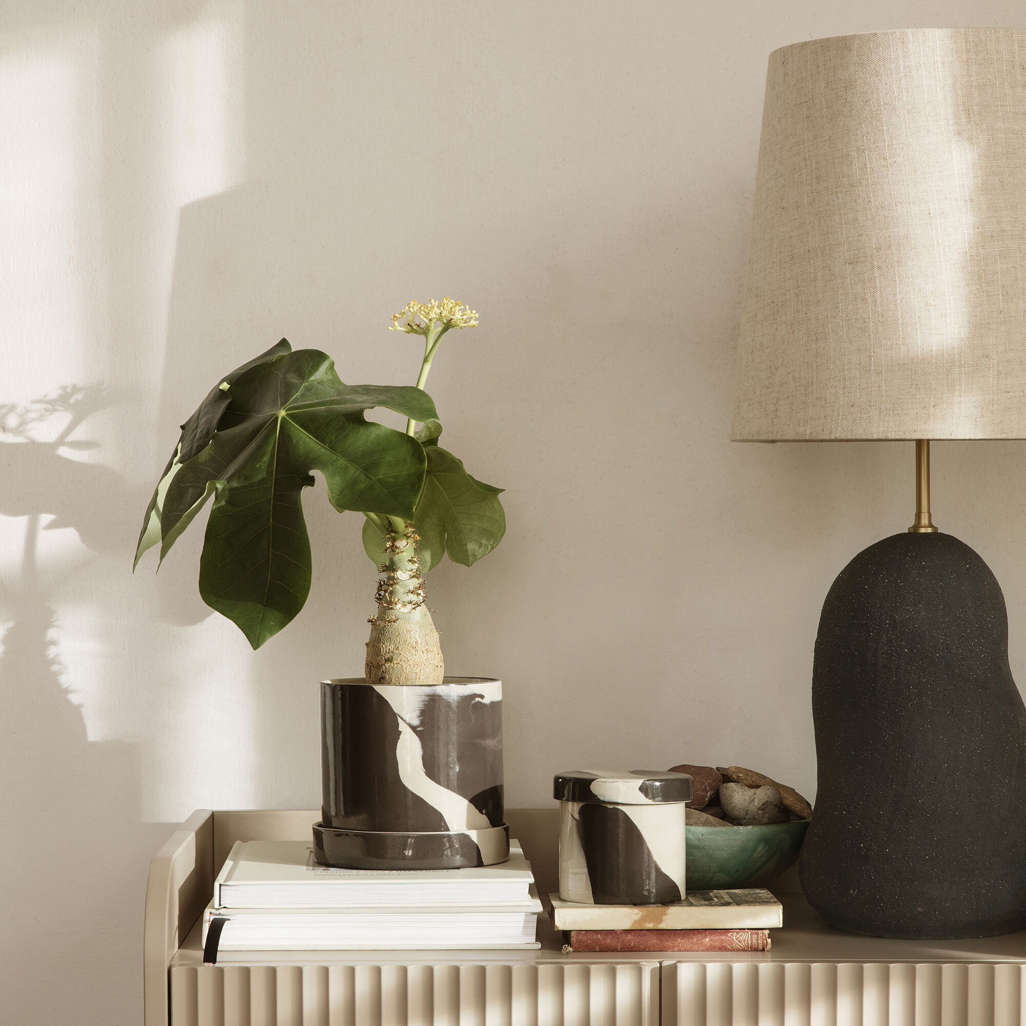 ferm LIVING  Inlay Container サンドブラウン Ferm Living Inlay container, L, sand - brown | Finnish