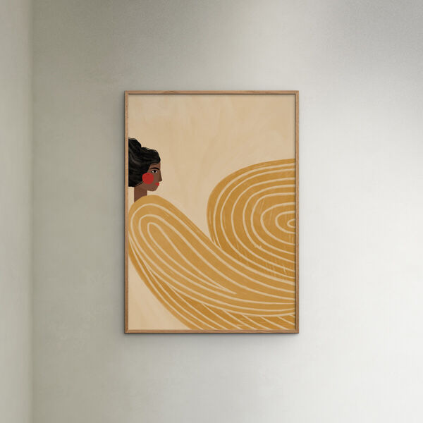 The Woman with the Yellow Stripes, Poster & Frame