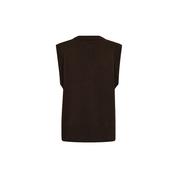 PD-Abby Vest Knit, black coffee, Pieszak