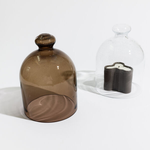 Glass dome bubble, linen, Iittala