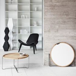 CH07 Shell Chair, black lacquered oak/black, Carl Hansen & Søn