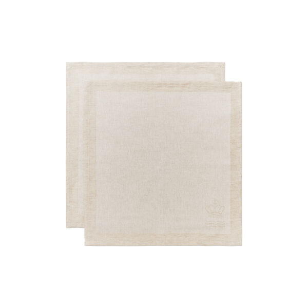 Waves Napkin 2 pcs, white, Royal Copenhagen