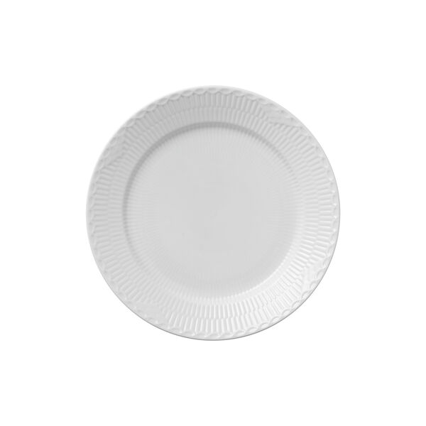 White Fluted Half Lace Plate &Oslash; 27 cm, Royal Copenhagen