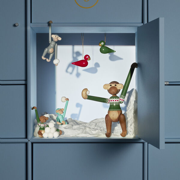 Monkey Christmas Jumper 2025 Mini, green, Kay Bojesen Denmark