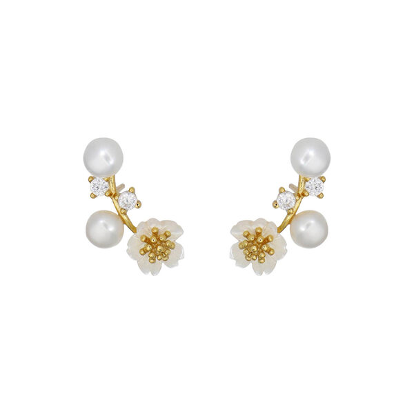 Amina Earrings, pearl, Nuni Copenhagen