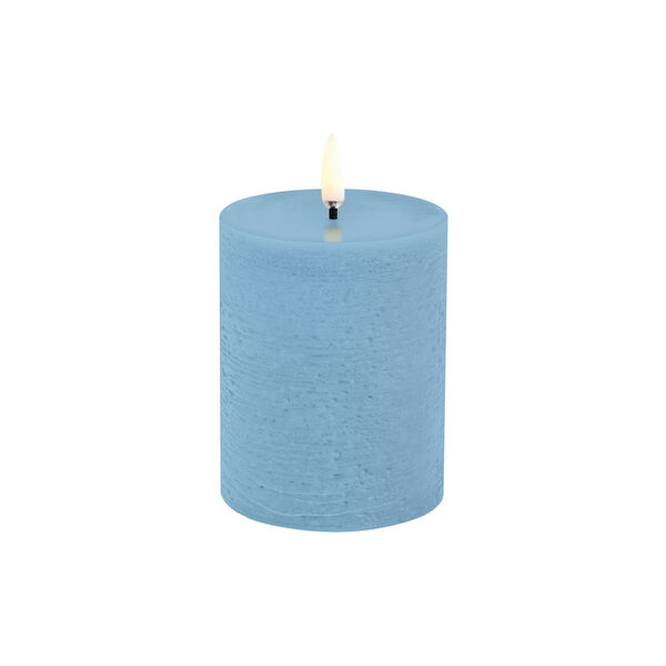 LED Pillar Candle 10 cm, sky blue, Uyuni Lighting