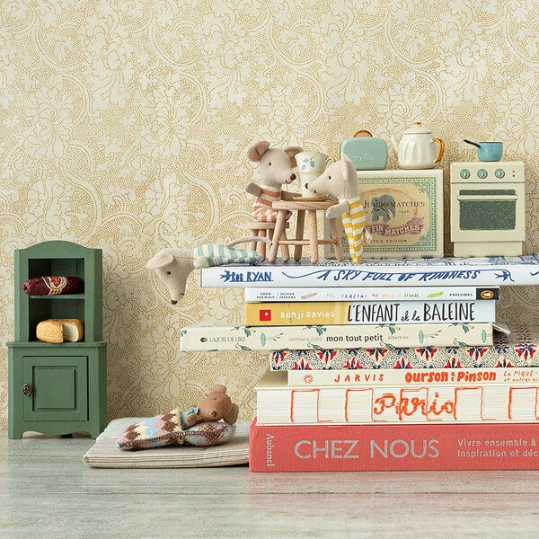 Mouse Corner Cabinet, dark green, Maileg