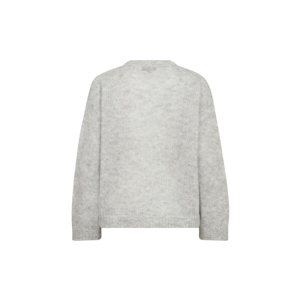MMAroa Bernat Emb Knit, light grey melange, MOS MOSH