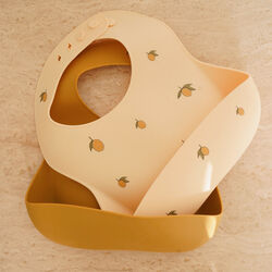 2-pack Silicone Bib, lemon/almond, Konges Sløjd