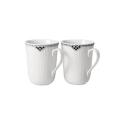 Black Lace Mug 36 cl, 2 pcs, Royal Copenhagen