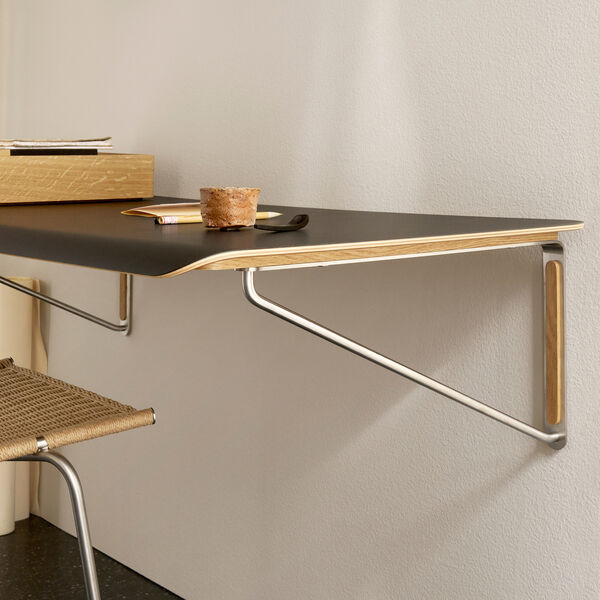 AB019 Wall Desk, black/oiled oak veneer, Carl Hansen & S&oslash;n