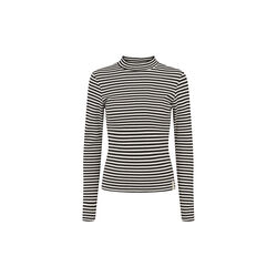 ESBlossom Stripe LS Turtleneck GOTS, snow white black stripe, esmé studios