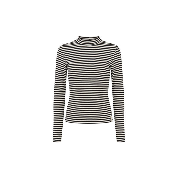 ESBlossom Stripe LS Turtleneck GOTS, snow white black stripe ESBlossom Stripe LS Turtleneck GOTS, snow white black stripe, esmé studios