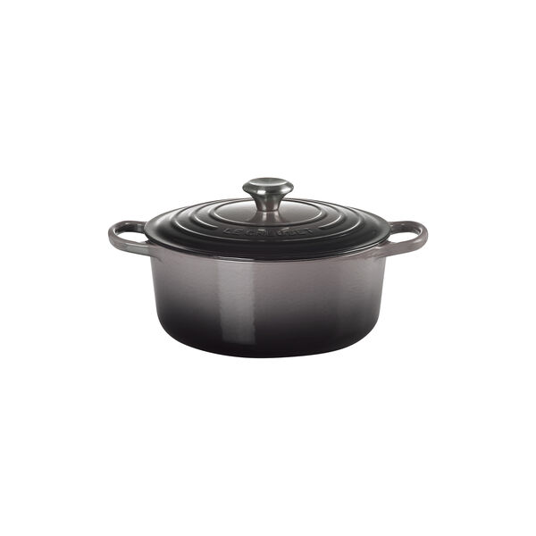 Signature round cast iron pot &Oslash; 26 cm, flint, Le Creuset