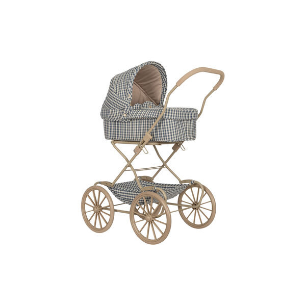 Doll Pram, captains blue check Doll Pram, captains blue check, Konges Sløjd