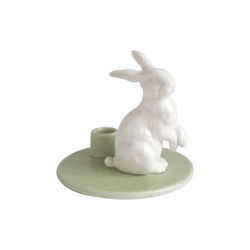 Sweet Stories Hare Candlestick, sage, Dottir Nordic Design