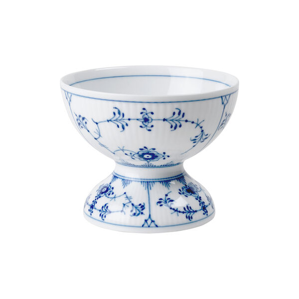 Blue&nbsp;Fluted&nbsp;Plain Bowl on&nbsp;Foot&nbsp;8 cm, Royal Copenhagen