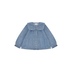 Hckaroline Denim with Studs Tunic, blue denim, Hust & Claire