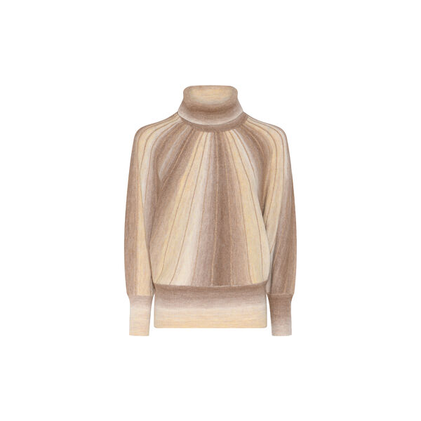 Bat Wing Sleeve Knit, beige multicolor Bat Wing Sleeve Knit, beige multicolor, Micha