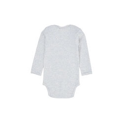 Striped Long Sleeve Body, lt. blue stripe, Copenhagen Colors Organics