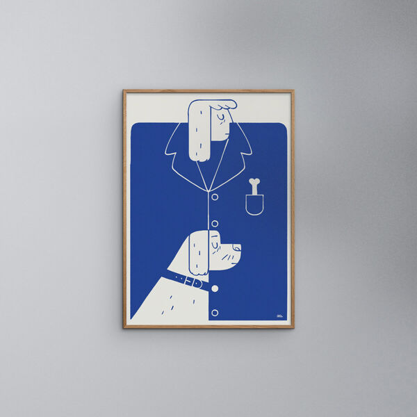 Blue Dog, Poster & Frame