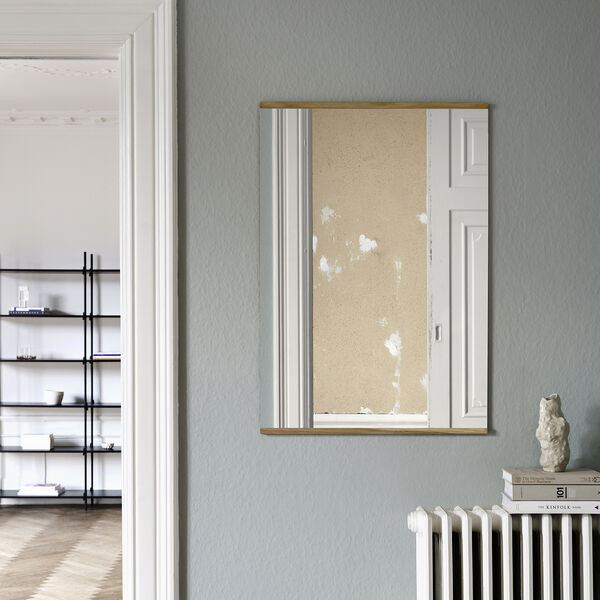 Rectangular Wall Mirror, oak, MOEBE